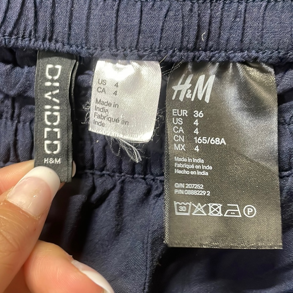 Dark blue, dress pants, lounge pants size 4, good condition.